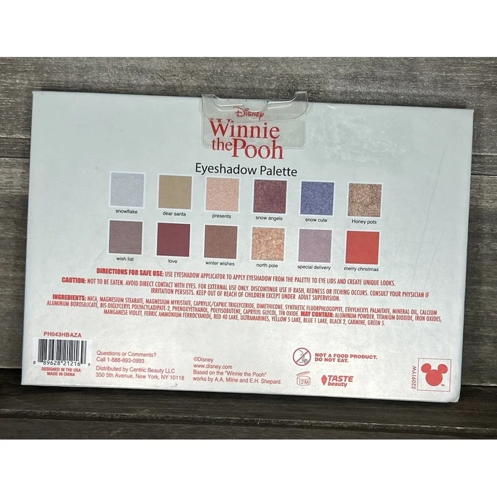 Disney Winnie the Pooh Eyeshadow Palette Holiday Christmas Taste Beauty 12 Shade